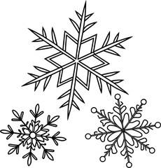 A seamless black and white snowflake pattern vector illustration for winter holiday decoration