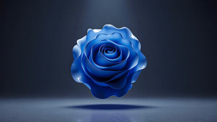 Stunning abstract blue rose art with elegant petals evoking romance and modern design, perfect for sophisticated branding and digital decor