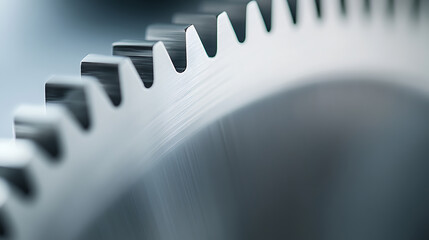 Close-up of a metal gear wheel displaying precision and intricate design, highlighting the mechanical beauty in engineering and the essential role in machines.