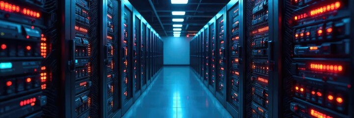 Secure server room with multiple hard drives and tape backup system, ensuring robust data protection and business continuity ,  cybersecurity,  backup strategy