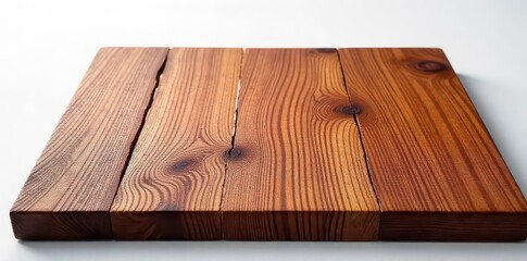 Fototapeta premium Deeply polished cherry wood tabletop, rich grain visible , elegant, rich