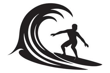 silhouette of a surfer
