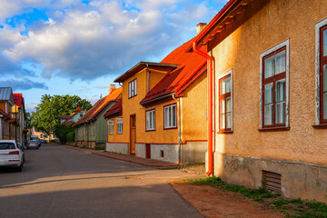 Castle Street in the Old Town of Viljandi in Estonia, one of the Baltic States
