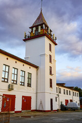 Obraz premium Observation tower in the Old Town of Viljandi in Estonia, one of the Baltic States