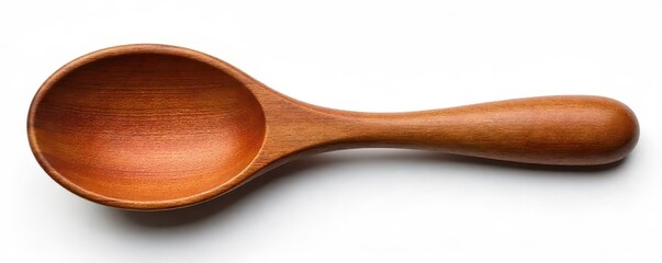 Rustic hand-carved wooden spoon, natural grain visible, wooden, texture
