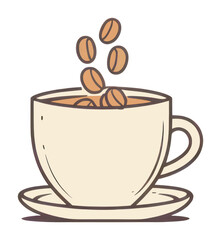 Obraz premium PNG Coffee drink cup mug.