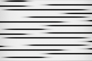 Black and white digital glitch abstract with horizontal distortion lines representing data flow and futuristic minimal technology aesthetic.