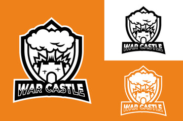 War Castle Lion Gaming Mascot Logo — Royal Esports Team Emblem