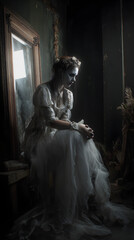 Exploring Dark Romanticismand Haunting Imagery in Gohic Literature Artworks