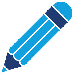 Pencil Flat Blue Icon