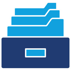 Folder Flat Blue Icon