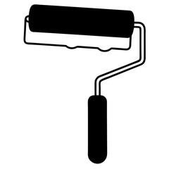 paint roller isolated on white