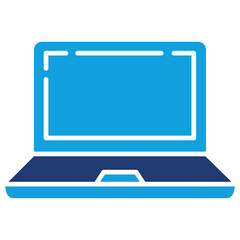 Laptop Flat Blue Icon