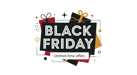 Black Friday sale banner Limitedtime offers advertisement template design