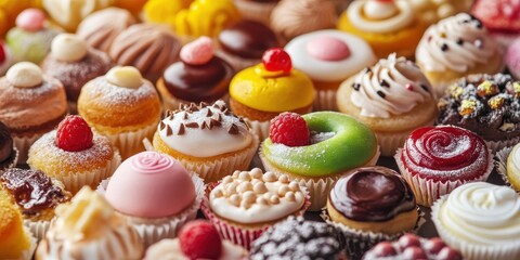 A variety of cupcakes with different flavors