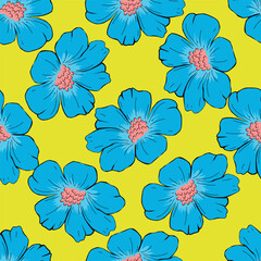 cute flower pattern image for fabric textile or wall decoration