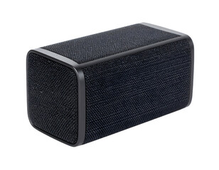Black audio speaker. Isolated on transparent background. 