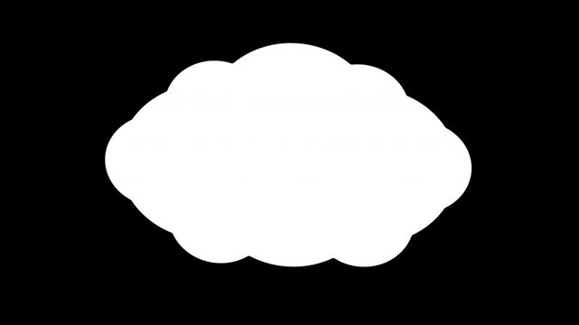 animated cartoon comic book style thought or day dream thinking bubble animated with alpha channel channel transparent background animates slightly from camera left large 4k alpha animation 