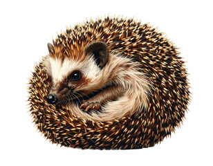 Zusammengerollter Igel, transparenter Hintergrund, PNG