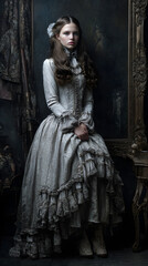 Exploring Dark Romanticismand Haunting Imagery in Gohic Literature Artworks