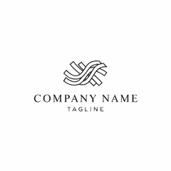 Elegant Abstract Logo Design with Intertwined Lines and a Modern Aesthetic.