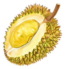 Obraz premium PNG Durian fruit plant food.