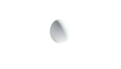 A white, softly lit, oval shape centered against a completely black background