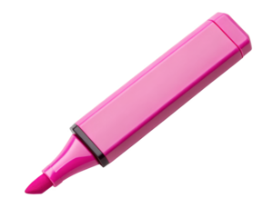Pink Highlighter isolated on a transparent background.