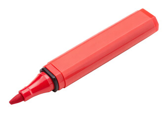 Red Highlighter isolated on a transparent background.