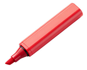 Red Highlighter isolated on a transparent background.