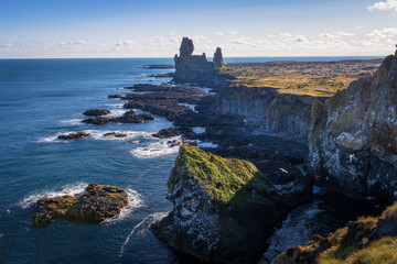 L&oacute;ndrangar Cliffs on the Icelandic Coast