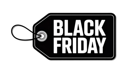 Black friday sale tag offering deep discounts and special promotions for shoppers
