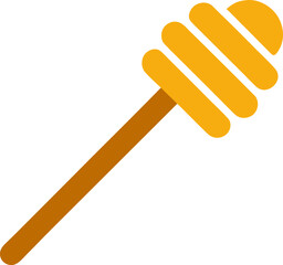 Clean Honey Dipper Stick Icon Vector