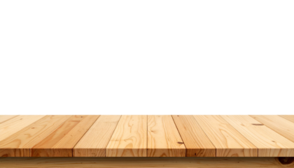 Wooden table perspective against black void backdrop. Simple, flat, minimalistic design