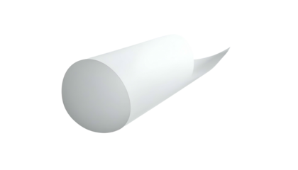 Rolled white paper, partially unrolled, on a transparent background. The roll is cylindrical