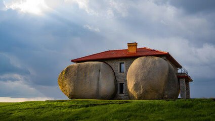 A house between boulders: the unique architecture of nature