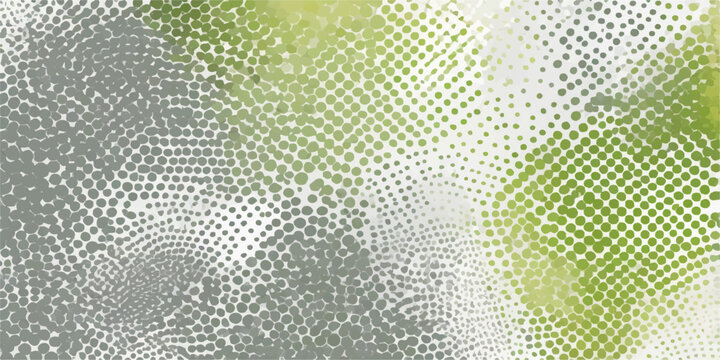 Abstract green mosaic pattern texture wallpaper with halftone dots and circle shapes for a digital vector backdrop design