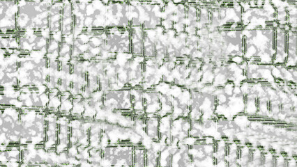 Green and White Abstract Grid Pattern