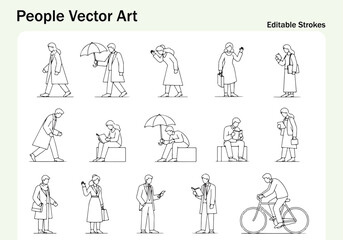 CAD Drawings. Set people outlines isolated on white background. Sitting, walking, dancing, etc. Vector illustration. Architectural Drawings people vector illustration, top view, human person Minimal s