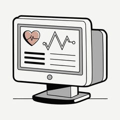 Monitor displaying heart rate information
