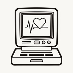 Electrocardiogram machine for medical purposes