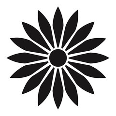 Black flower with symmetrical petals