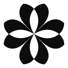 Black and white flower pattern for decoration