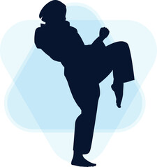 silhouette of a young man