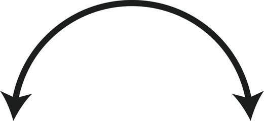 Dual semi circle arrow icon.