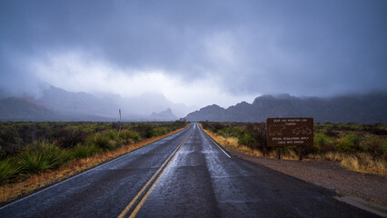 roadtrip in the beautiful nature of big bend national park in texas in the usa