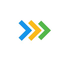 3D Colorful Arrows Pointing in Different Directions on White Background