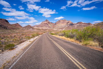 roadtrip in the beautiful nature of big bend national park in texas in the usa