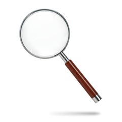 Classic Magnifying Glass with Wooden Handle - Isolated
