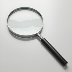 Close-up: Sleek Magnifying Lens with Black Handle